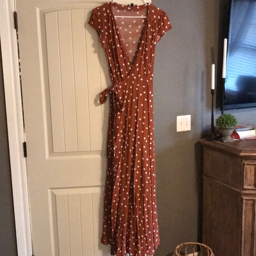 Fate brand wrap maxi dress purchased from Vici